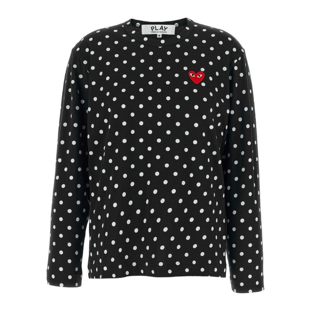 Comme Des Garçons Play Black Cotton Long Sleeve Women's T-Shirt